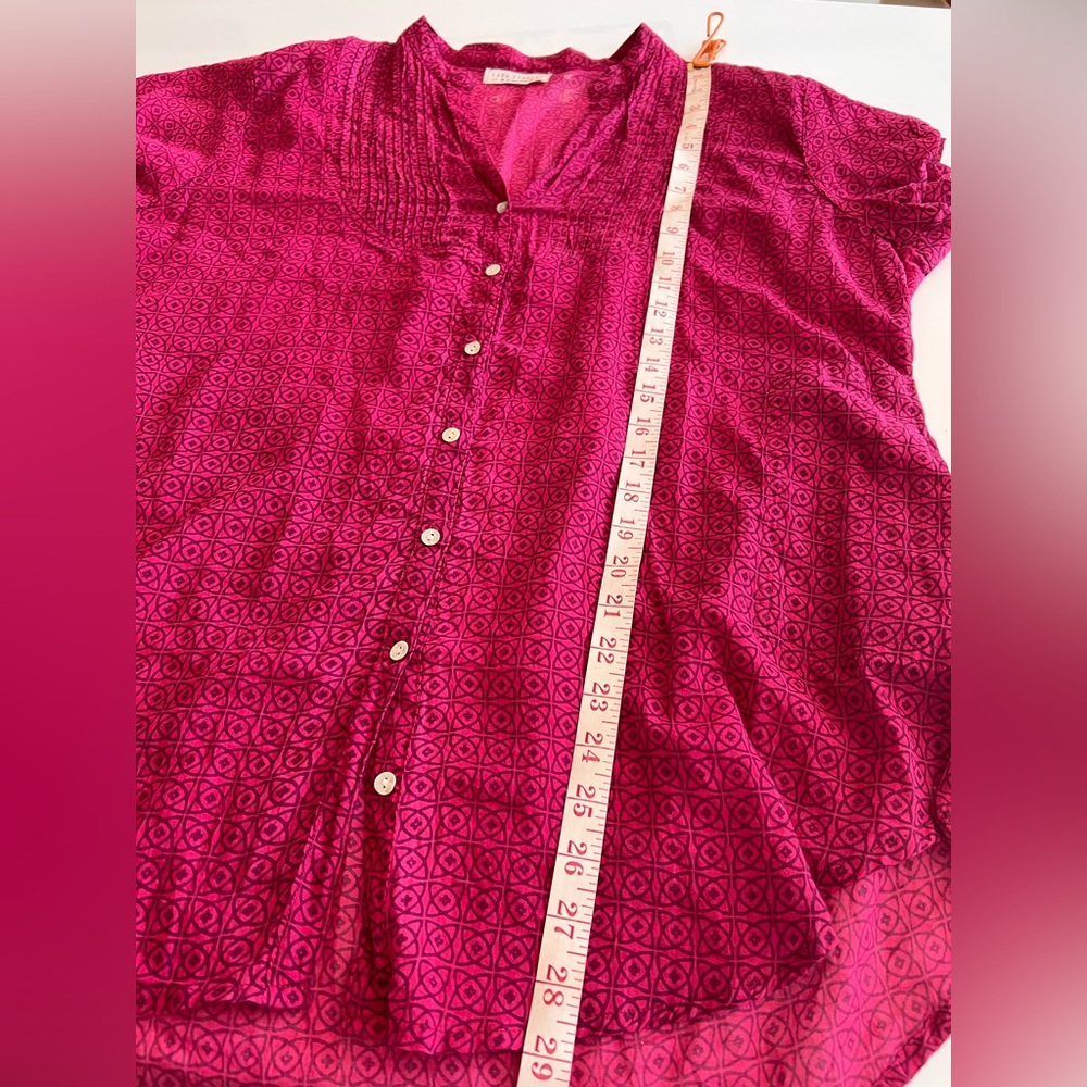 Lara Ethnics 100% cotton blouse with pockets - Picture 8 of 8